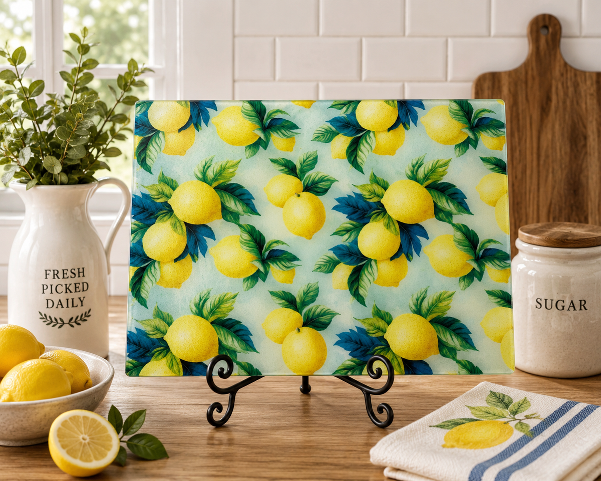Lemon Grove Glass Cutting Board