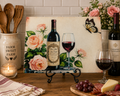 Wine & Roses Glass Cutting Board