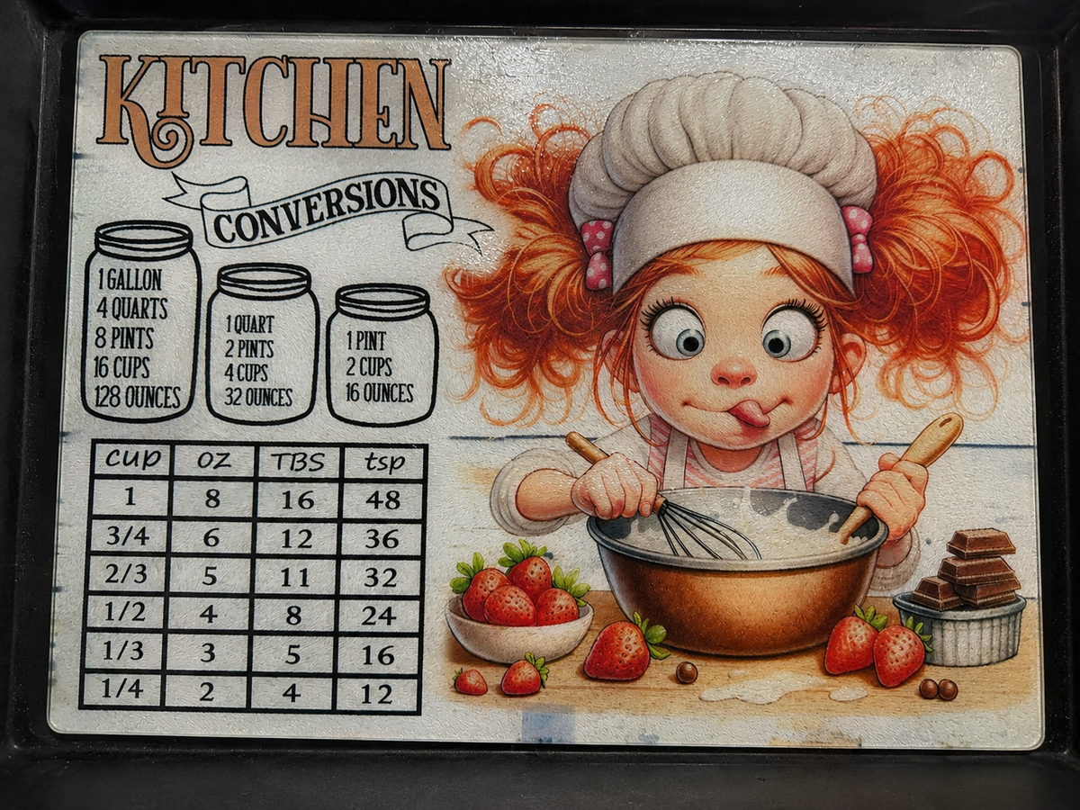 Kitchen Conversions Baker – Glass Cutting Board