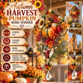 Autumn Harvest Pumpkin Wind Spinner with Crystal | Fall Farmhouse Décor