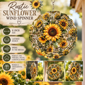 Rustic Sunflower 11” Metal Wind Spinner | Farmhouse Outdoor Décor