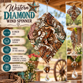 Rustic Cowgirl Boots Wind Chime Spinner with Crystal – Western Décor