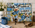 Running on Faith, Coffee & Grace – Glass Cutting Board
