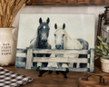 Rustic Horse Fence Glass Cutting Board