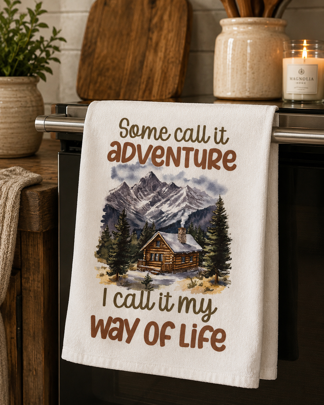 Adventure Cabin Kitchen Towel
